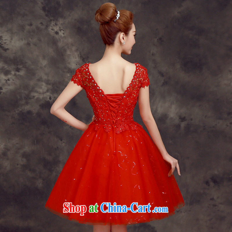 A good service is 2015 new spring and summer short, accompanied by her husband's sister's bridal wedding dress the dress uniform toast red 2 XL, good service, and shopping on the Internet