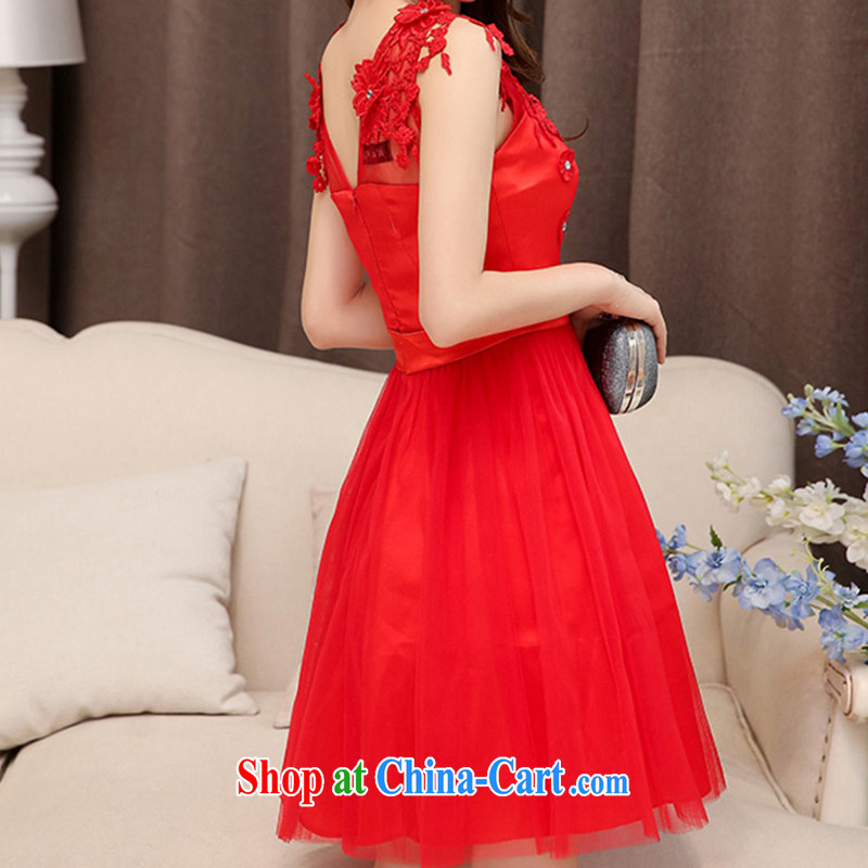 With her and Jacob dresses wedding dresses 2015 spring sleeveless fashion style wedding dresses beauty bridal bridesmaid annual concert toast clothing dresses dress red XXL, involving her and Jacob (JIEJIYA), online shopping