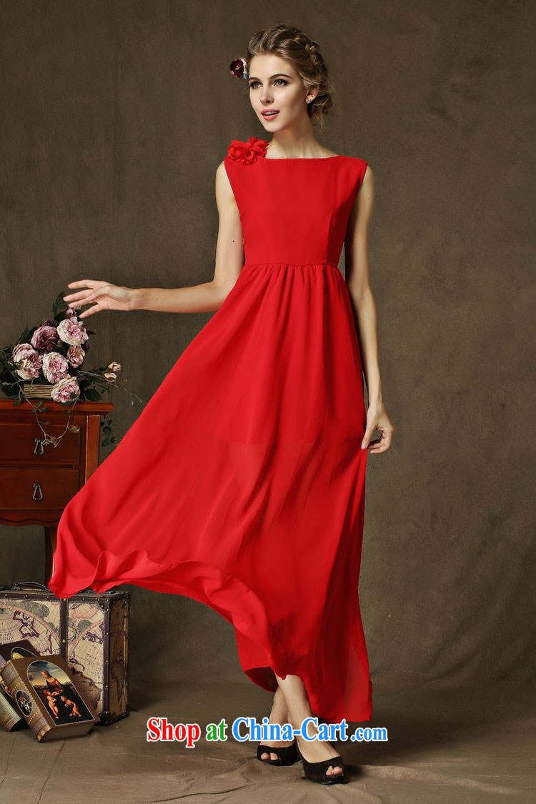 Yi Contact Feed 2015 spring and summer sexy side on the truck shoulder spend dragging skirts beauty graphics thin dresses dinner with 8133 #red S pictures, price, brand platters! Elections are good character, the national distribution, so why buy now enjoy more preferential! Health