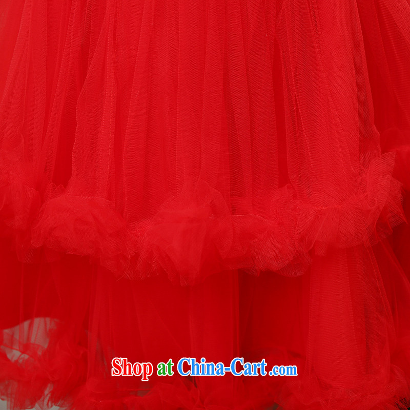 Honey, bride short bridal dresses toast wiped his chest Princess shaggy dress lace graphics thin large code 2015 New Evening Dress red tailored, honey, bride, shopping on the Internet