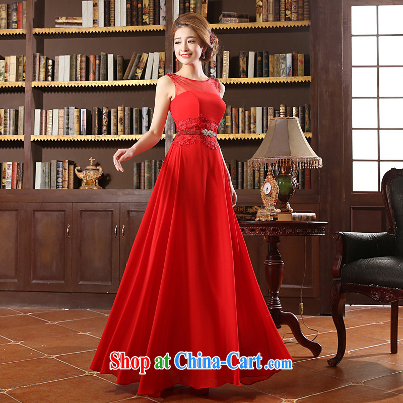 wedding dresses new 2014 stylish red bridesmaid bride's long marriage bows dress red XL code, Hyatt, married, and, shopping on the Internet