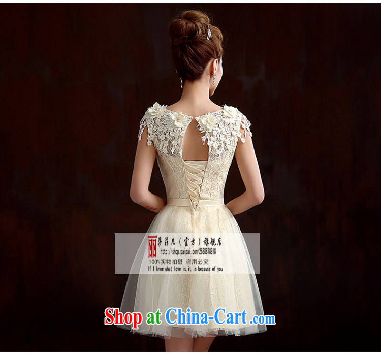 Love so Pang marriages served toast short spring 2015 New Red lace shoulders bridesmaid service banquet dress, champagne color XXXL need do not support replacement pictures, price, brand platters! Elections are good character, the national distribution, so why buy now enjoy more preferential! Health