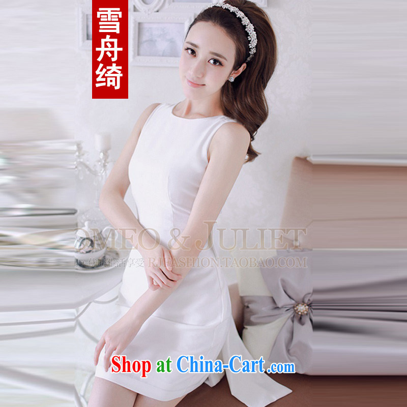 Snow Storm, 2015 new 100 high ground sense of beauty bow tie dress dresses sleeveless short skirts A 887 white are code