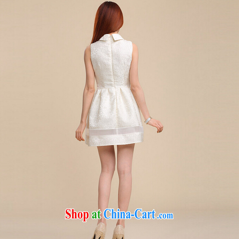 According to Chi-sun 2015 spring new Korean Beauty sleeveless bridesmaid dress dresses shaggy skirt white, according to Chi-sun, shopping on the Internet