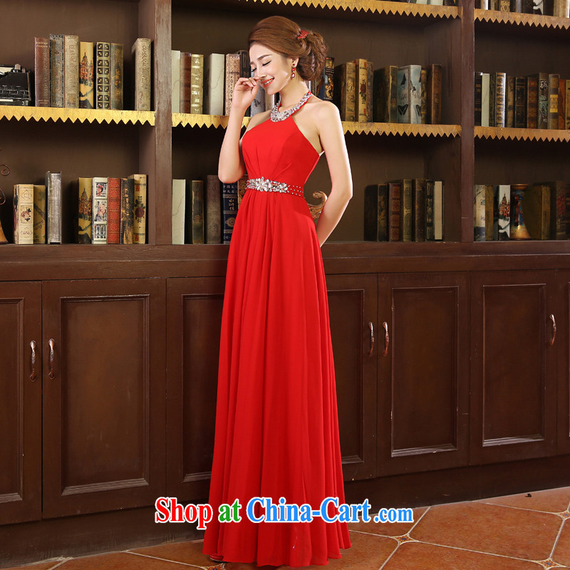 2015 new dress red wedding is too long, drill video thin bridal toast evening dress white L code, Hyatt, married, and shopping on the Internet
