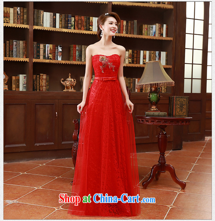 Korean version 2015 erase chest embroidered bridal bridesmaid mission red long marriage bows dress red XL code pictures, price, brand platters! Elections are good character, the national distribution, so why buy now enjoy more preferential! Health