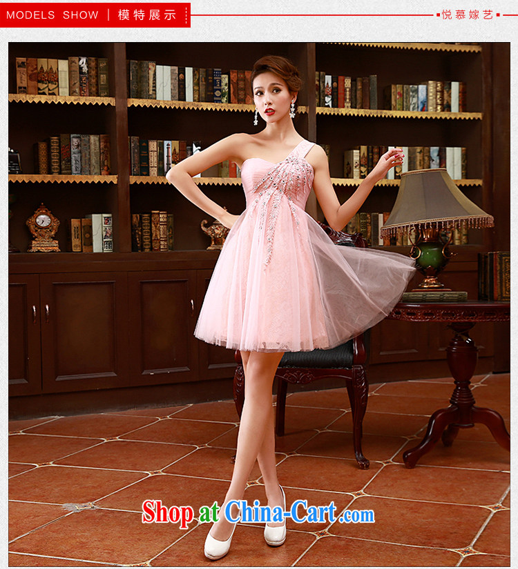 2015 Korean style single shoulder straps bridal bridesmaid mission red short toast wedding dress pink XL code pictures, price, brand platters! Elections are good character, the national distribution, so why buy now enjoy more preferential! Health