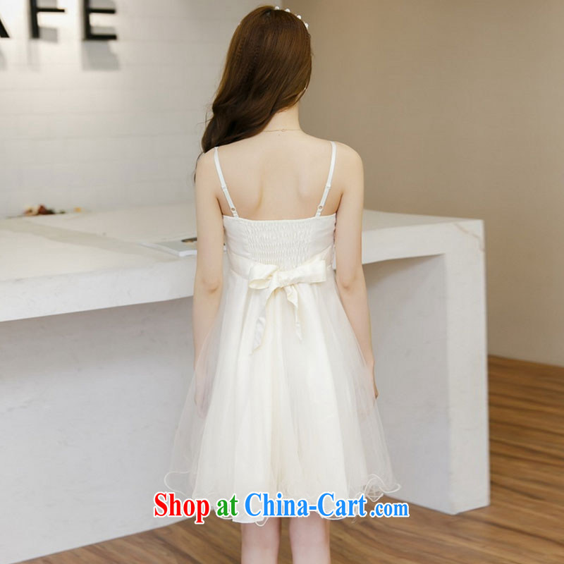 HIV/AIDS covered by dresses 2015 new summer Korean Beauty lifting the bead dress skirt bridesmaid skirt LY 334 white L, covering HIV (HANZI), online shopping
