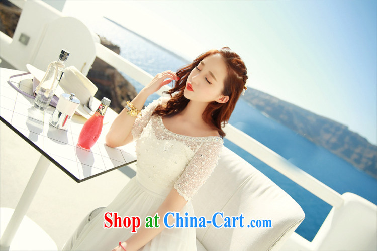 The American floral displays 2015 spring and summer new bridesmaid dress bridal toast dress beauty dress holiday dress graphics thin banquet dress white M pictures, price, brand platters! Elections are good character, the national distribution, so why buy now enjoy more preferential! Health
