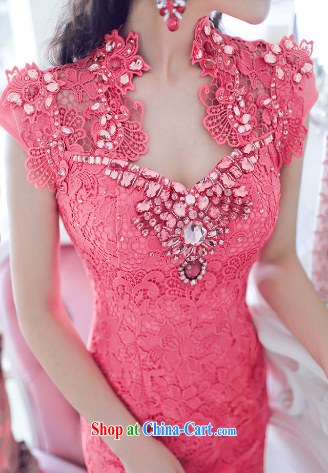 The butterfly Li 2015 parquet drill lace embroidery of flowers and dresses evening dress of red M pictures, price, brand platters! Elections are good character, the national distribution, so why buy now enjoy more preferential! Health
