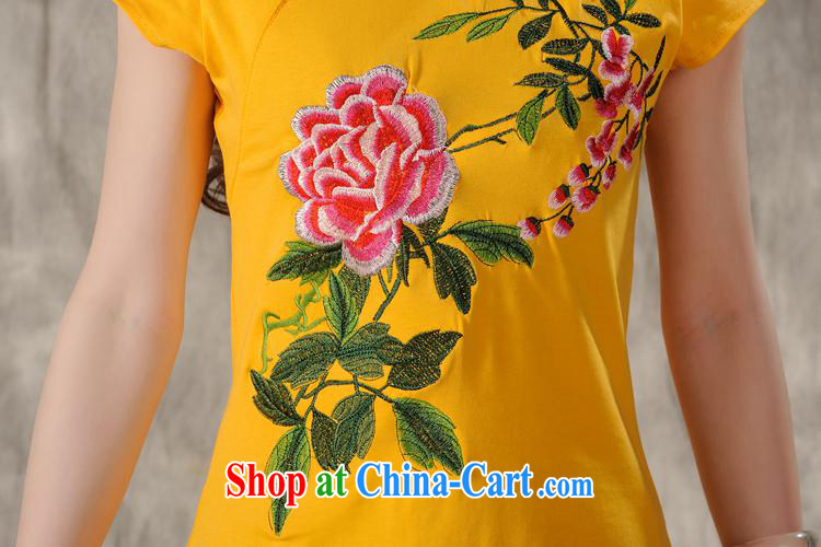 Health Concerns dress * X 3504 National wind women's clothing summer, Retro, for a tight embroidered cultivating short-sleeve cotton T red 4 XL pictures, price, brand platters! Elections are good character, the national distribution, so why buy now enjoy more preferential! Health
