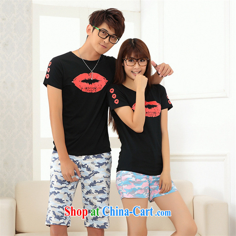 For health concerns dress * 545 # (Korean Version personalized Korean couples red lips. Men and Women pure cotton T shirts with short sleeves shirt T black XXXL (men and women) and health concerns (Rvie .), and, shopping on the Internet