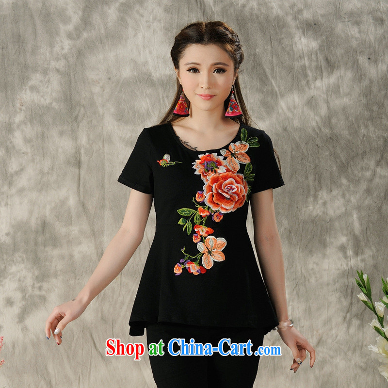 Health Concerns dress * H 9488 National wind women's clothing 2015 spring and summer new embroidery is not rules, with a short-sleeved shirt T yellow 4 XL, health concerns (Rvie .), and, on-line shopping