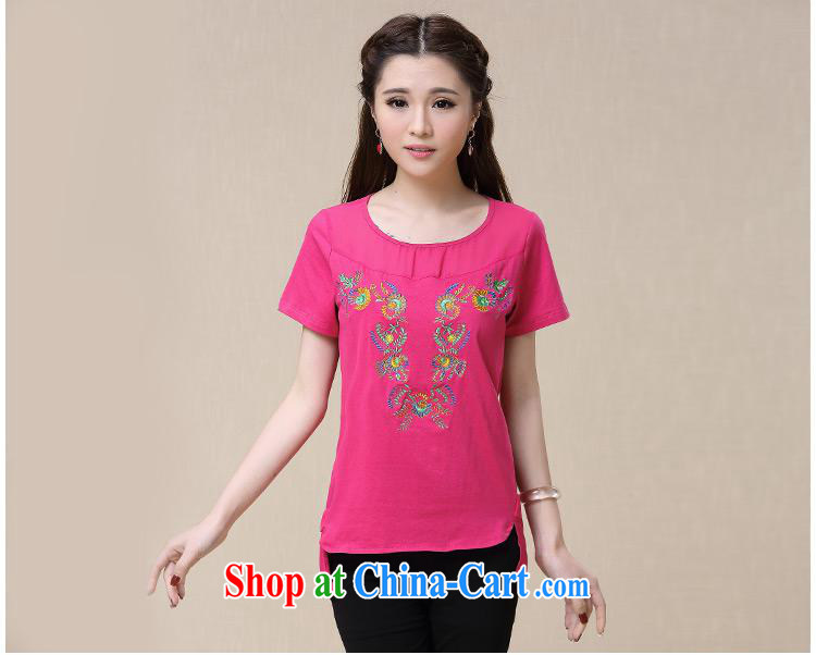 Close deals with clothing * BL 8965 National wind women's clothing spring and summer new embroidered snow-woven stitching does not rule out short-sleeved T red 2 XL pictures, price, brand platters! Elections are good character, the national distribution, so why buy now enjoy more preferential! Health