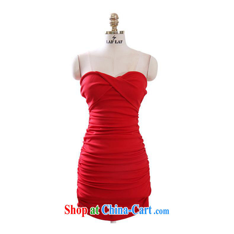 Health Concerns dress * 2015 spring and summer new Korean Beauty graphics thin sexy small dress wiped his chest wrapped solid chest dresses red L pictures, price, brand platters! Elections are good character, the national distribution, so why buy now enjoy more preferential! Health