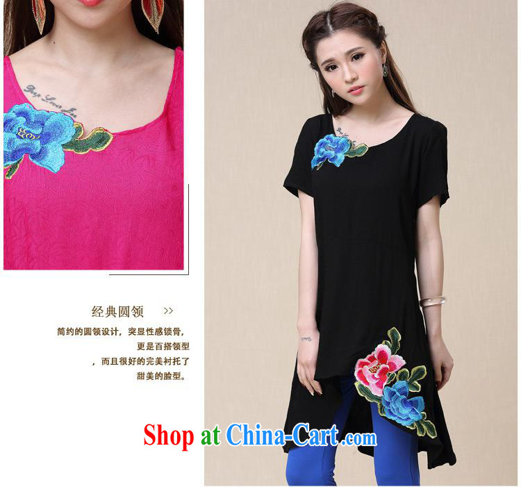 Health Concerns dress * BL 8560 National wind women's clothing spring and summer new, long, loose embroidery does not rule out skirts T black 2 XL pictures, price, brand platters! Elections are good character, the national distribution, so why buy now enjoy more preferential! Health