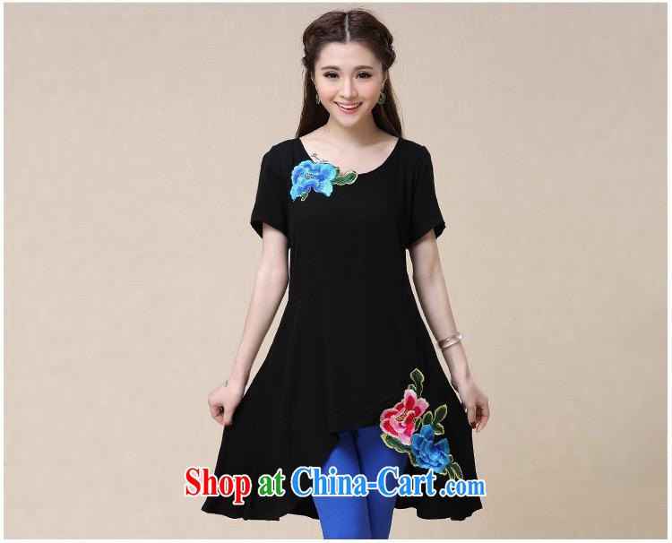 Health Concerns dress * BL 8560 National wind women's clothing spring and summer new, long, loose embroidery does not rule out skirts T black 2 XL pictures, price, brand platters! Elections are good character, the national distribution, so why buy now enjoy more preferential! Health