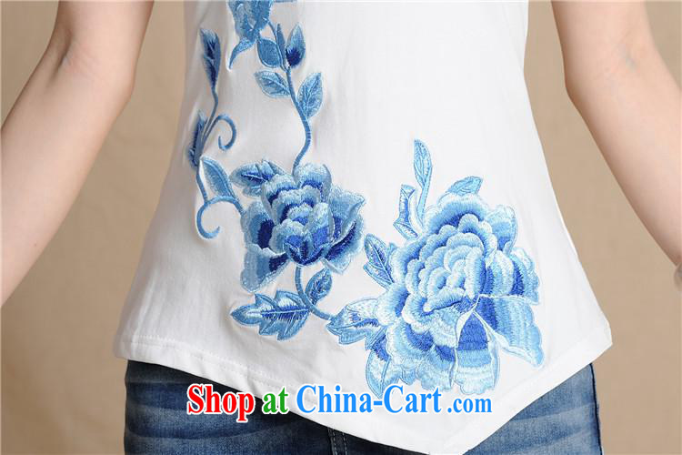 Health Concerns dress * MX 9195 National wind women's clothing spring and summer New Sau San 100 ground round-collar embroidered cotton shirt T white 2XL pictures, price, brand platters! Elections are good character, the national distribution, so why buy now enjoy more preferential! Health