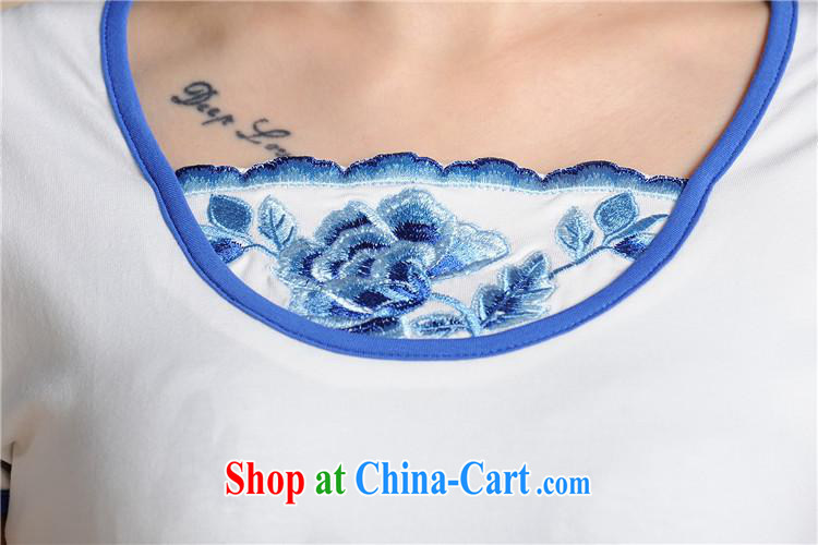 Health Concerns dress * MX 9195 National wind women's clothing spring and summer New Sau San 100 ground round-collar embroidered cotton shirt T white 2XL pictures, price, brand platters! Elections are good character, the national distribution, so why buy now enjoy more preferential! Health