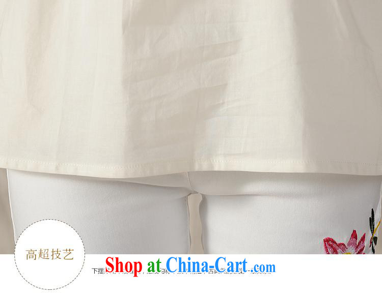 Health Concerns dress * H 9601 National wind women's clothing 2015 spring and summer new large, embroidered cotton short-sleeved shirt T white 2XL pictures, price, brand platters! Elections are good character, the national distribution, so why buy now enjoy more preferential! Health