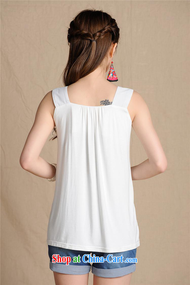 Health Concerns dress * MX 9197 National wind women's clothing spring and summer new Peony embroidery take the field vest Sleeveless T pension white XXL pictures, price, brand platters! Elections are good character, the national distribution, so why buy now enjoy more preferential! Health