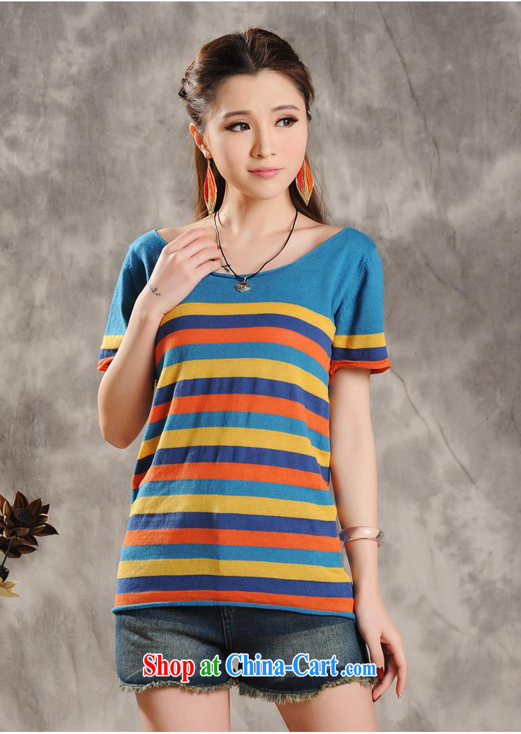 Health Concerns dress * ZA 8639 National wind women's clothing spring and summer streaks, stamp art, knitting loose short-sleeve T Map Color L pictures, price, brand platters! Elections are good character, the national distribution, so why buy now enjoy more preferential! Health