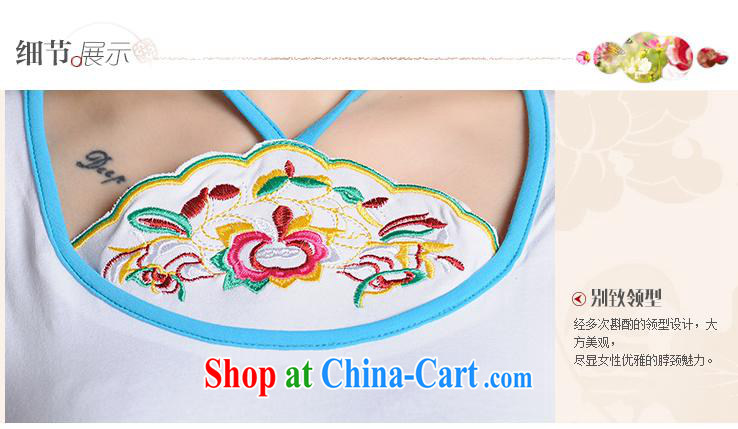 Health Concerns dress * W 8201 National wind women's clothing spring and summer new round-collar cultivating false Two embroidered short sleeves shirt T white 2XL pictures, price, brand platters! Elections are good character, the national distribution, so why buy now enjoy more preferential! Health