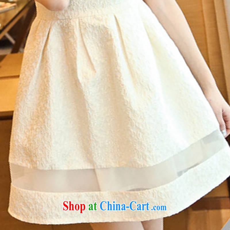 To Ying-oriented 2015 new dress Korean Beauty sleeveless lace jacquard Solid Color bridesmaid clothing wedding dress super 100 ground dress shaggy skirt white XL, to Ying-oriented (QIAOYINGCHANG), online shopping