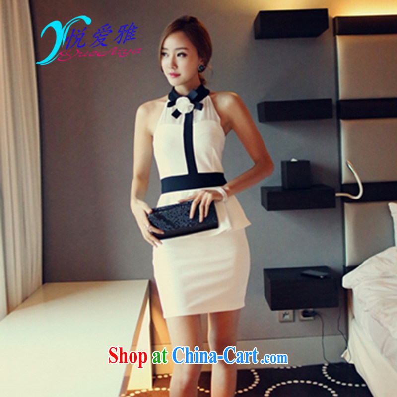 Yue love Ya summer 2015 new sexy night with chest take the Hong Kong Wind dresses stylish aura small dress DR 6751 white are code