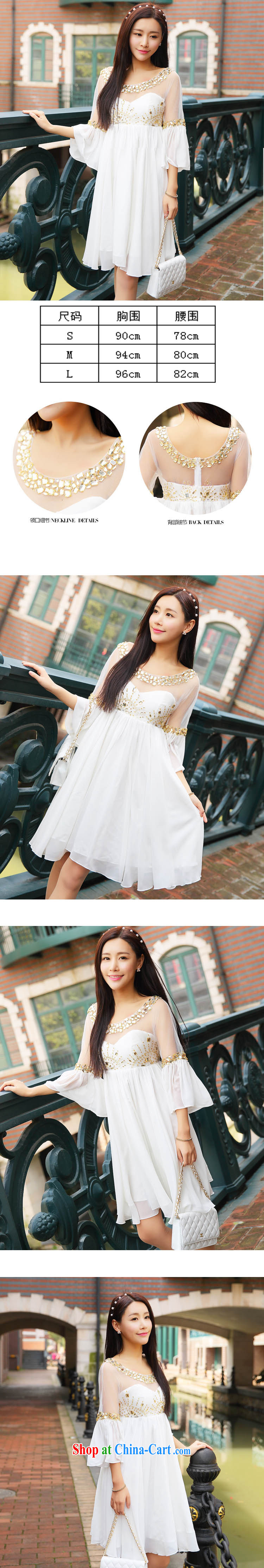 kam beauty 2015 new luxury and nails Pearl gold water drilling large dresses dress goddess M 1260 white L pictures, price, brand platters! Elections are good character, the national distribution, so why buy now enjoy more preferential! Health