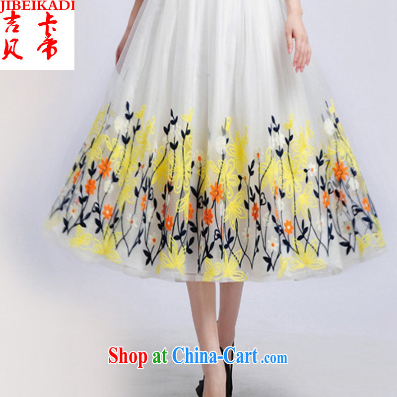 The Bekaa in Dili new dresses embroidered beauty snow woven lace-in solid cuff lace skirt dress girls white L, Bekaa in Dili (JIBEIKADI), shopping on the Internet