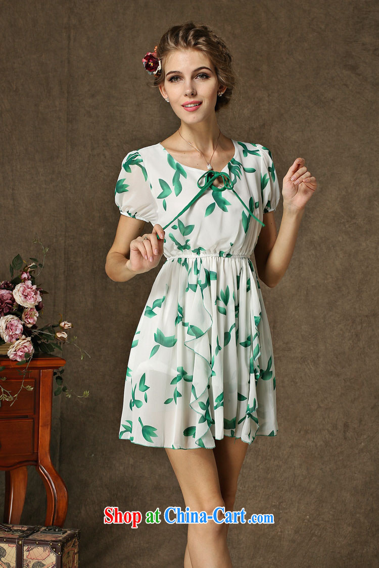 The Bekaa in Dili in Europe 2015 new summer fruits, green leaf stamp fairy short-sleeved short skirt suit 1 XL pictures, price, brand platters! Elections are good character, the national distribution, so why buy now enjoy more preferential! Health