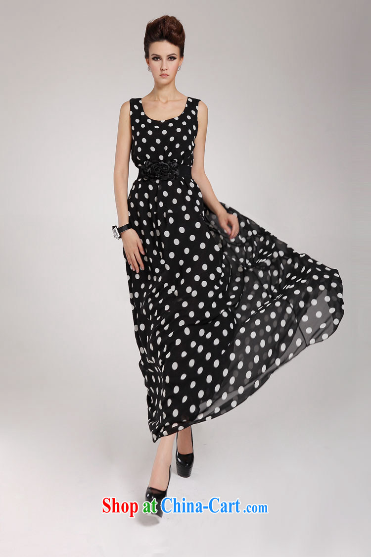 The Bekaa in Dili (Spring/Summer new black and white dots, double take belt vest skirt large snow woven skirt black spots (the belt) XXL pictures, price, brand platters! Elections are good character, the national distribution, so why buy now enjoy more preferential! Health