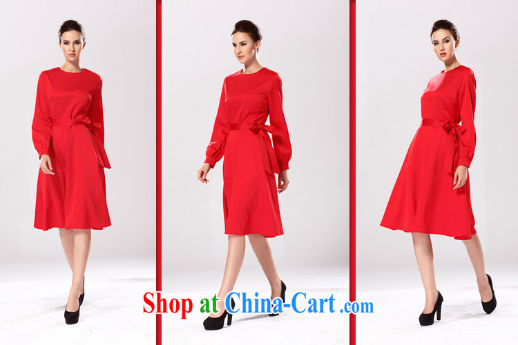 The Bekaa in Dili autumn and winter decorated women in dresses with long-sleeved elegant red large dresses red XL pictures, price, brand platters! Elections are good character, the national distribution, so why buy now enjoy more preferential! Health
