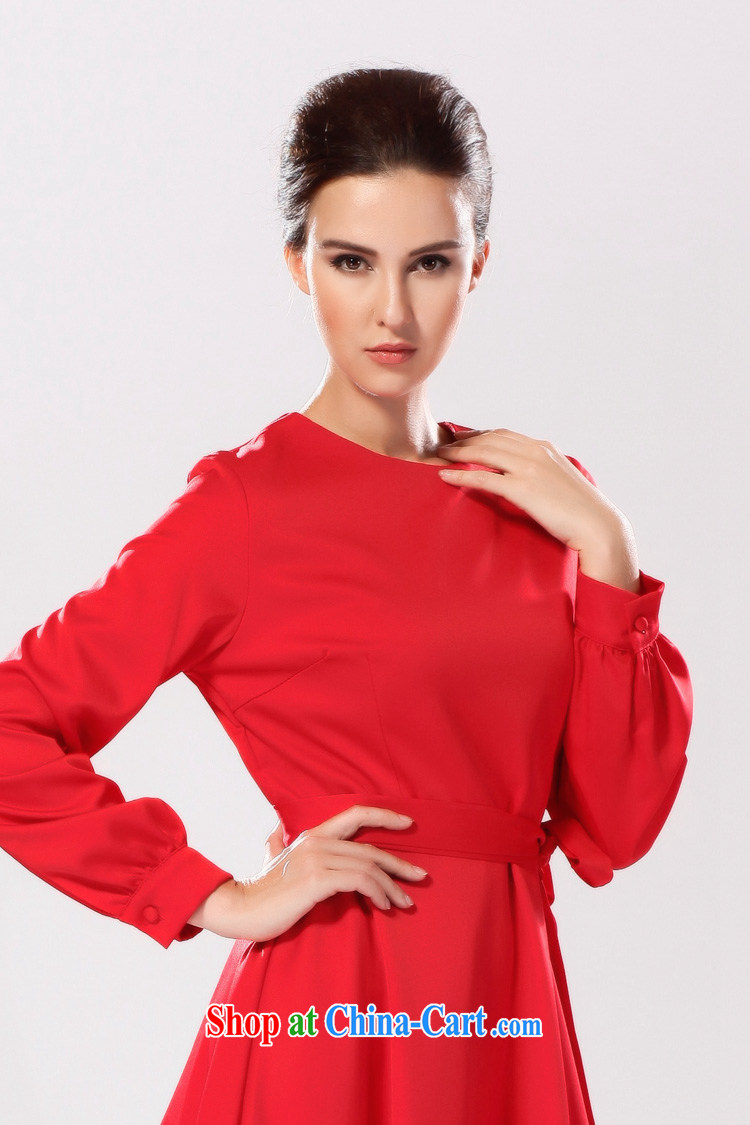 The Bekaa in Dili autumn and winter decorated women in dresses with long-sleeved elegant red large dresses red XL pictures, price, brand platters! Elections are good character, the national distribution, so why buy now enjoy more preferential! Health