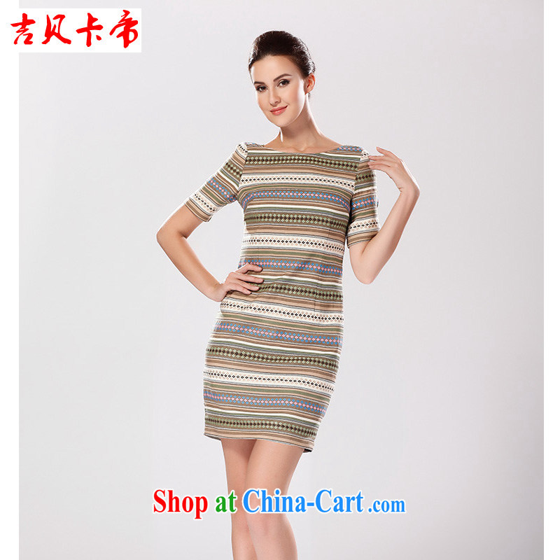 The Bekaa in Dili new dresses autumn and winter mandatory solid stripes, graphics thin beauty package and dresses picture color L