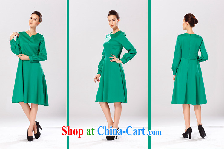 The Bekaa in Dili fall in Europe and the new stylish V collar high waist belt beauty graphics thin, long dresses female Green XL pictures, price, brand platters! Elections are good character, the national distribution, so why buy now enjoy more preferential! Health