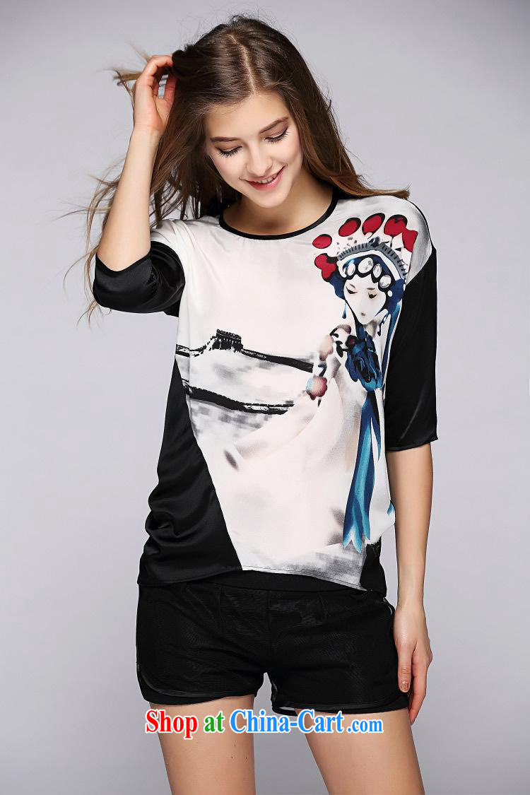 Health concerns women * European site 2015 spring and summer new European and American high-end female Big Peking opera character stamp on the truck is silk jacket picture color L pictures, price, brand platters! Elections are good character, the national distribution, so why buy now enjoy more preferential! Health