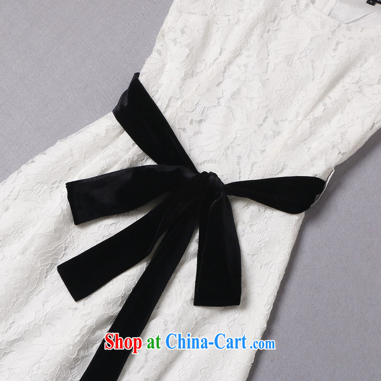 There is Li Qi 2015 stylish and simple and elegant beauty new female black velvet belt lace long skirt wedding service 8807 white L pictures, price, brand platters! Elections are good character, the national distribution, so why buy now enjoy more preferential! Health