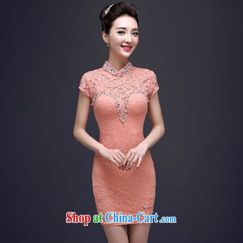 A good service is 2015 new spring and summer bridal wedding dresses small female moderator banquet beauty dress short short M