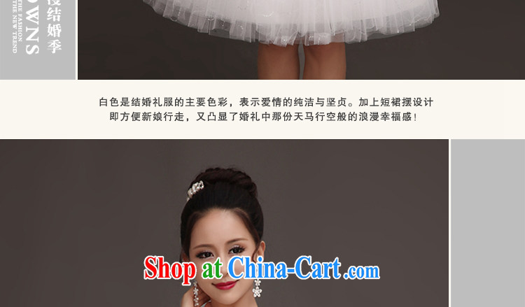 Beautiful ornaments 2015 new dress short white shoulders lace strap bridesmaid with Korean small dress white. Do not support return pictures, price, brand platters! Elections are good character, the national distribution, so why buy now enjoy more preferential! Health