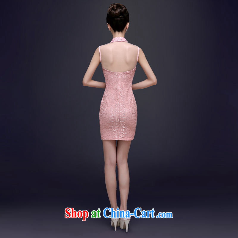 A good service is 2015 new spring and summer women dress small toast serving short Toastmaster of the banquet dress pink M, good service, and, shopping on the Internet