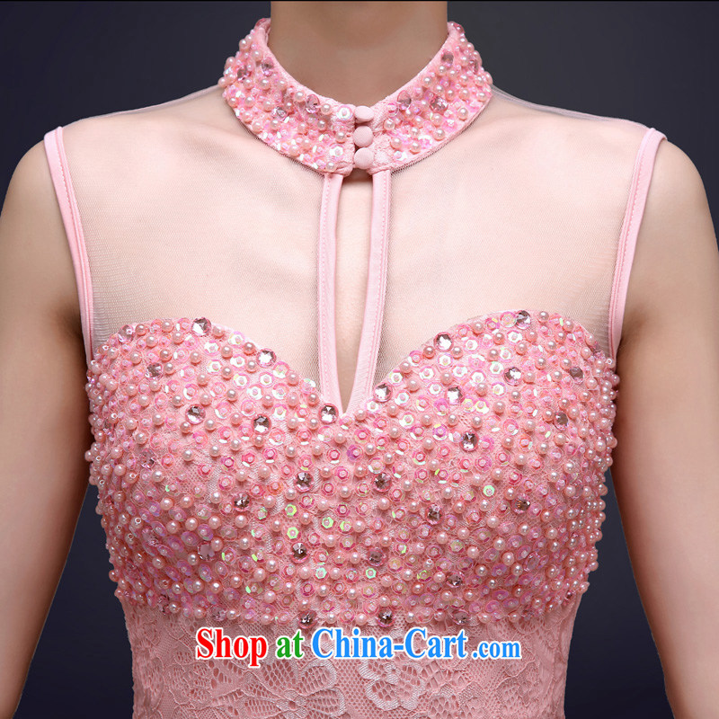 A good service is 2015 new spring and summer women dress small toast serving short Toastmaster of the banquet dress pink M, good service, and, shopping on the Internet