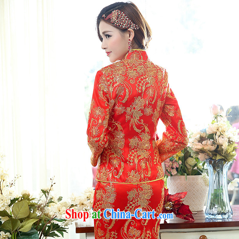 Lok Yan SA female 2015 wedding dresses T-shirt dresses stitching Lace Embroidery luxurious and elegant with a sleek beauty perfect Red XXL, Lok Yan Sha, and shopping on the Internet