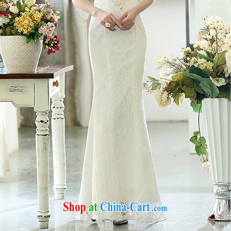 Lok Yan SA wedding 2015 new stylish marriages Korean version is also at Merlion dress winter beauty graphics thin wall also white S, Lok Yan Sha, shopping on the Internet