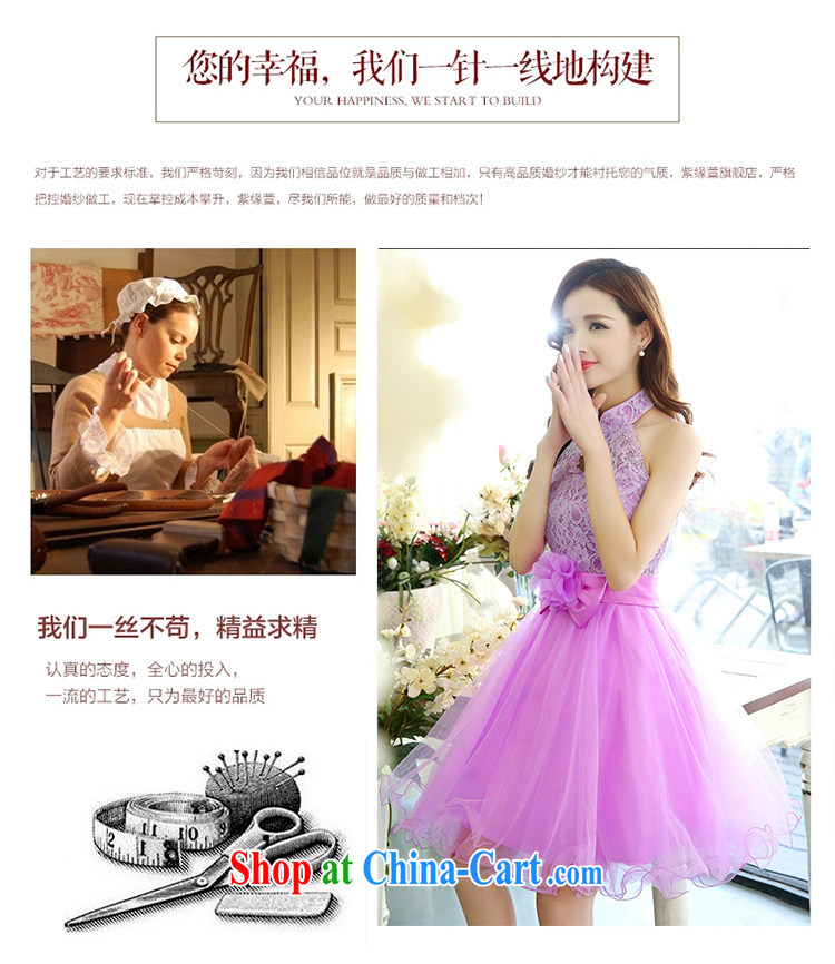 Lok Yan SA moderator dress Evening Dress Company Annual Spring 2015 new bride toast service shaggy dress bridesmaid dress short purple S pictures, price, brand platters! Elections are good character, the national distribution, so why buy now enjoy more preferential! Health