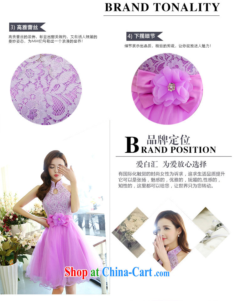 Lok Yan SA moderator dress Evening Dress Company Annual Spring 2015 new bride toast service shaggy dress bridesmaid dress short purple S pictures, price, brand platters! Elections are good character, the national distribution, so why buy now enjoy more preferential! Health