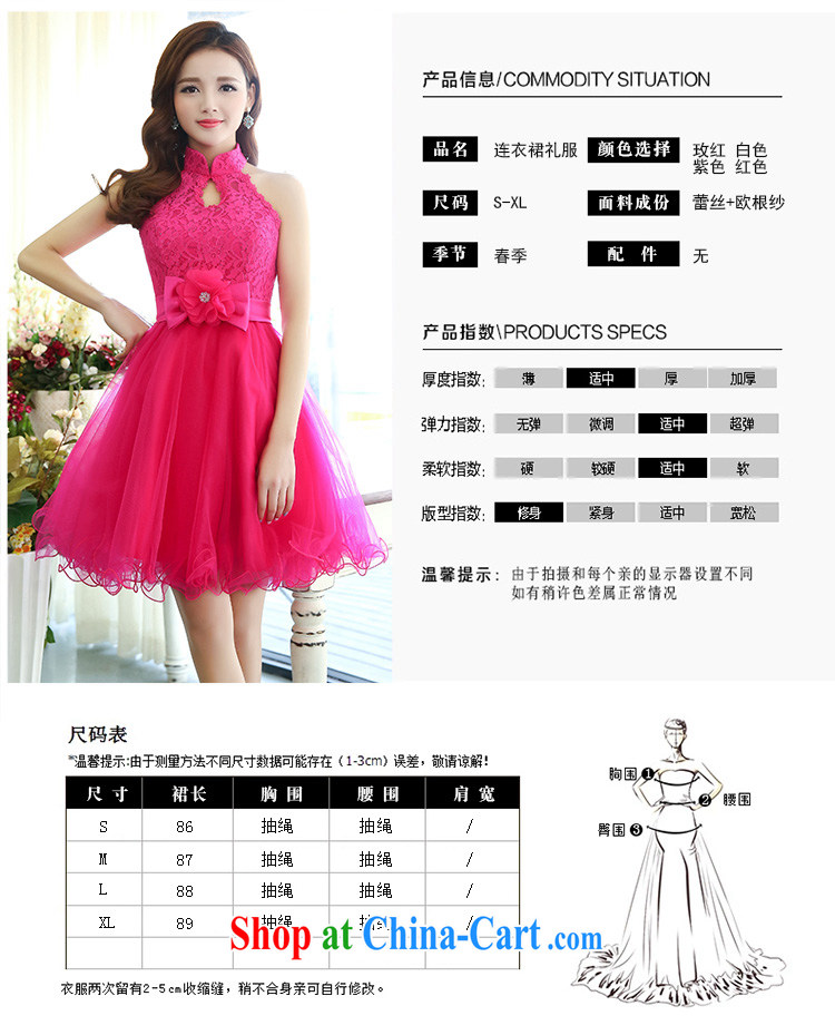 Lok Yan SA moderator dress Evening Dress Company Annual Spring 2015 new bride toast service shaggy dress bridesmaid dress short purple S pictures, price, brand platters! Elections are good character, the national distribution, so why buy now enjoy more preferential! Health