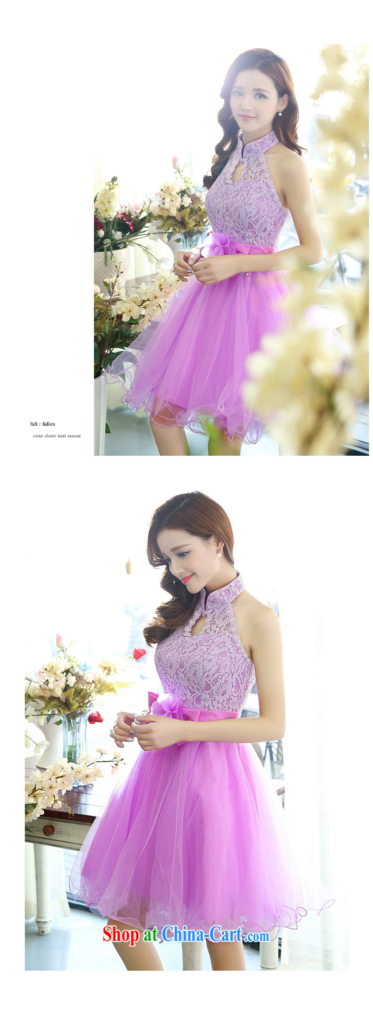 Lok Yan SA moderator dress Evening Dress Company Annual Spring 2015 new bride toast service shaggy dress bridesmaid dress short purple S pictures, price, brand platters! Elections are good character, the national distribution, so why buy now enjoy more preferential! Health