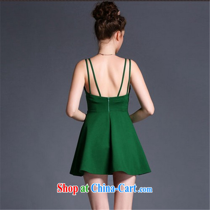 Connie, Texas 2015 new Europe and sense of back exposed wrapped chest low Chest straps short skirt video skinny dress solid bare shoulders dress black L, Connie, Texas, shopping on the Internet